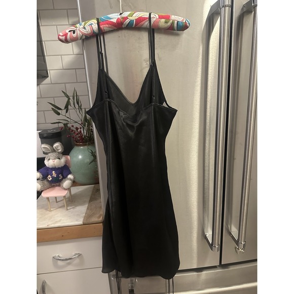 Victoria's Secret Pink Tag Dress/Nightie Black SzM Lace Up Sides Adjust Straps - Picture 6 of 11